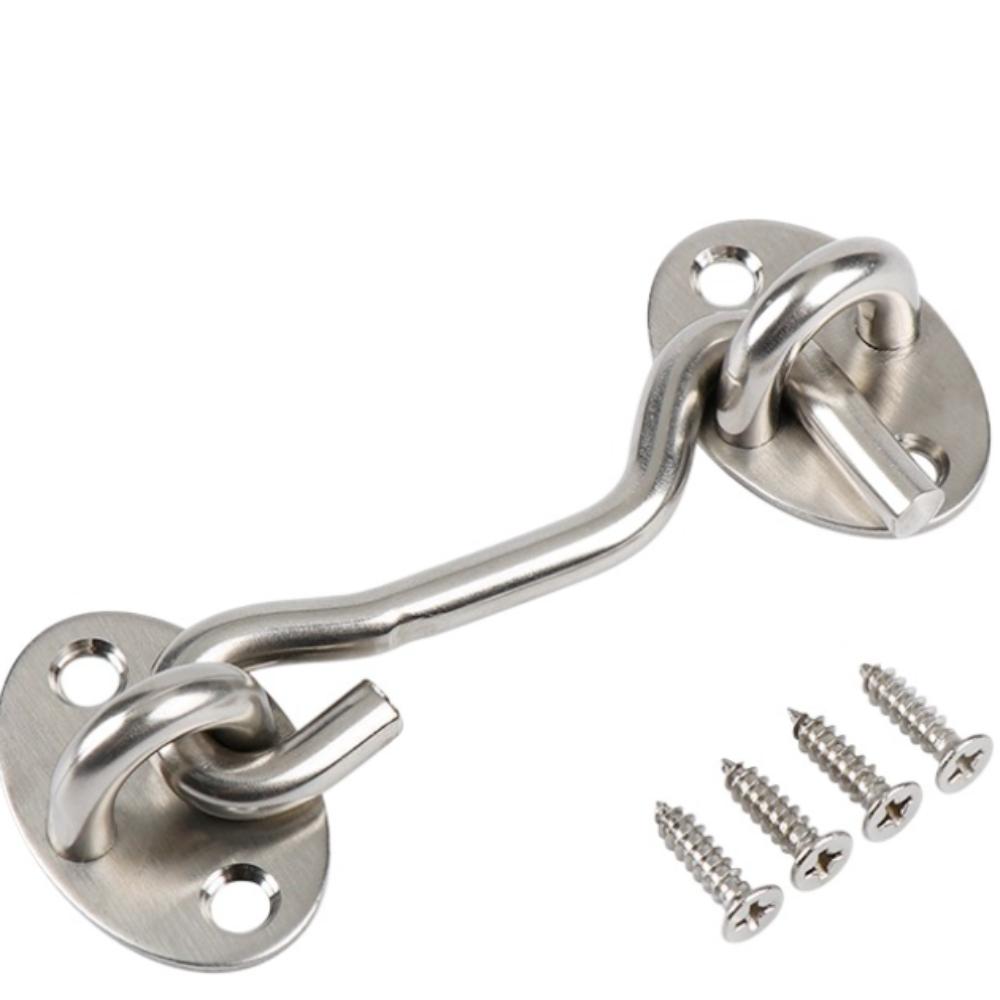 Крючок для замка окна из нержавеющей стали Крючки для ворот Многоцелевые ветрозащитные крючки для ворот и замки с петлями Прочный крючок и петля для кабины