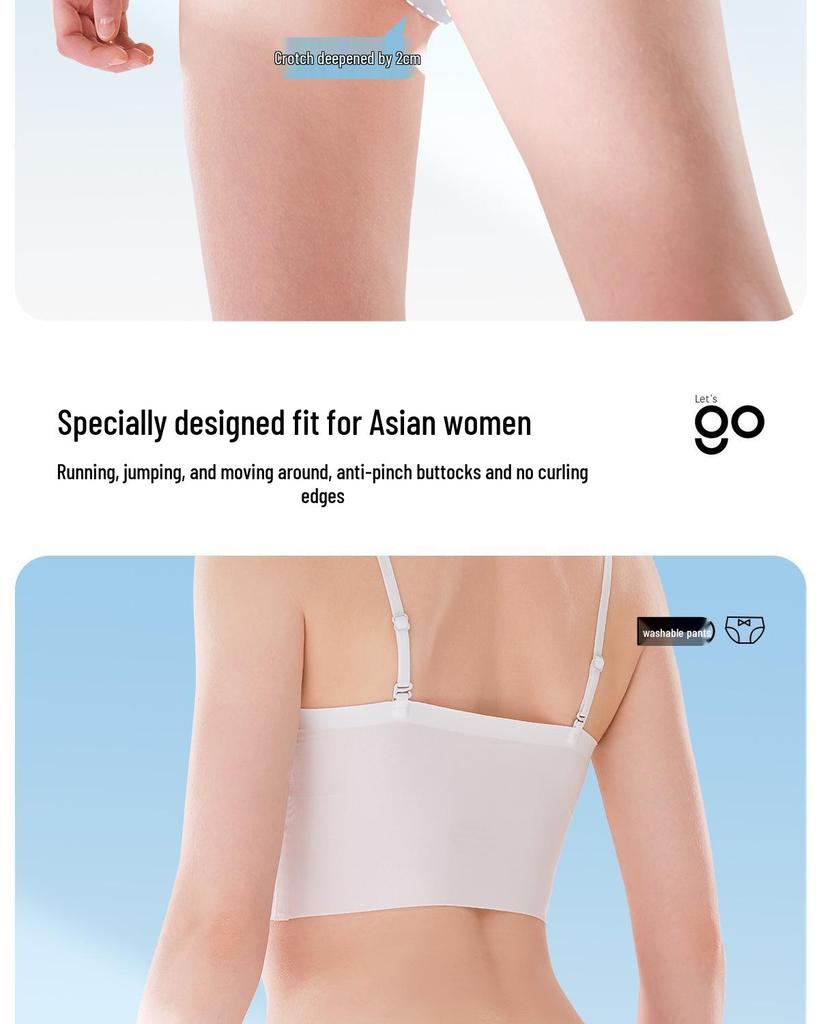 Freego Antibacterial Bow Cotton Women's Panties - Wash-Free, Pure Cotton, Triangle Design