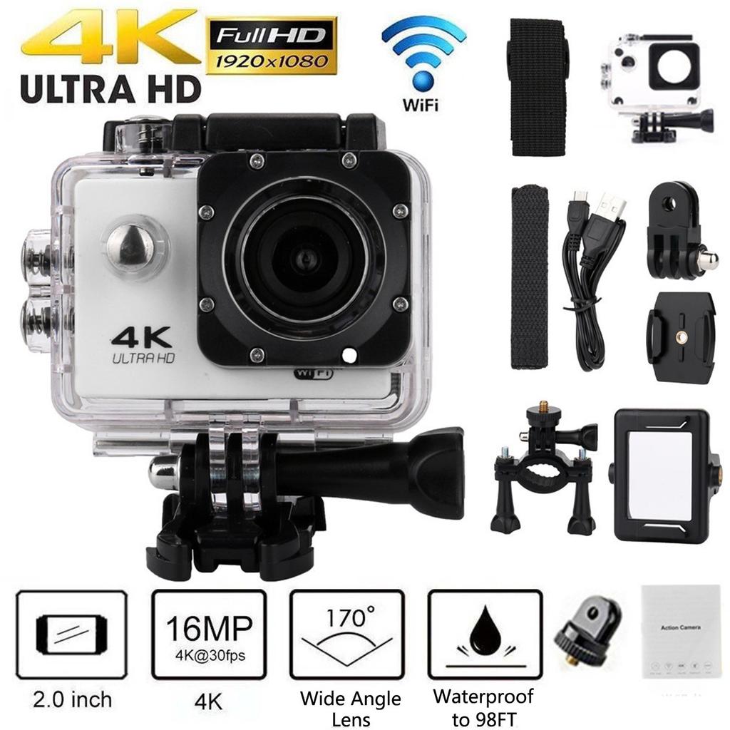 New Action Camera Ultra HD 4K WiFi 2 Inch 170D Underwater Waterproof Helmet Video Recording Sport Cam