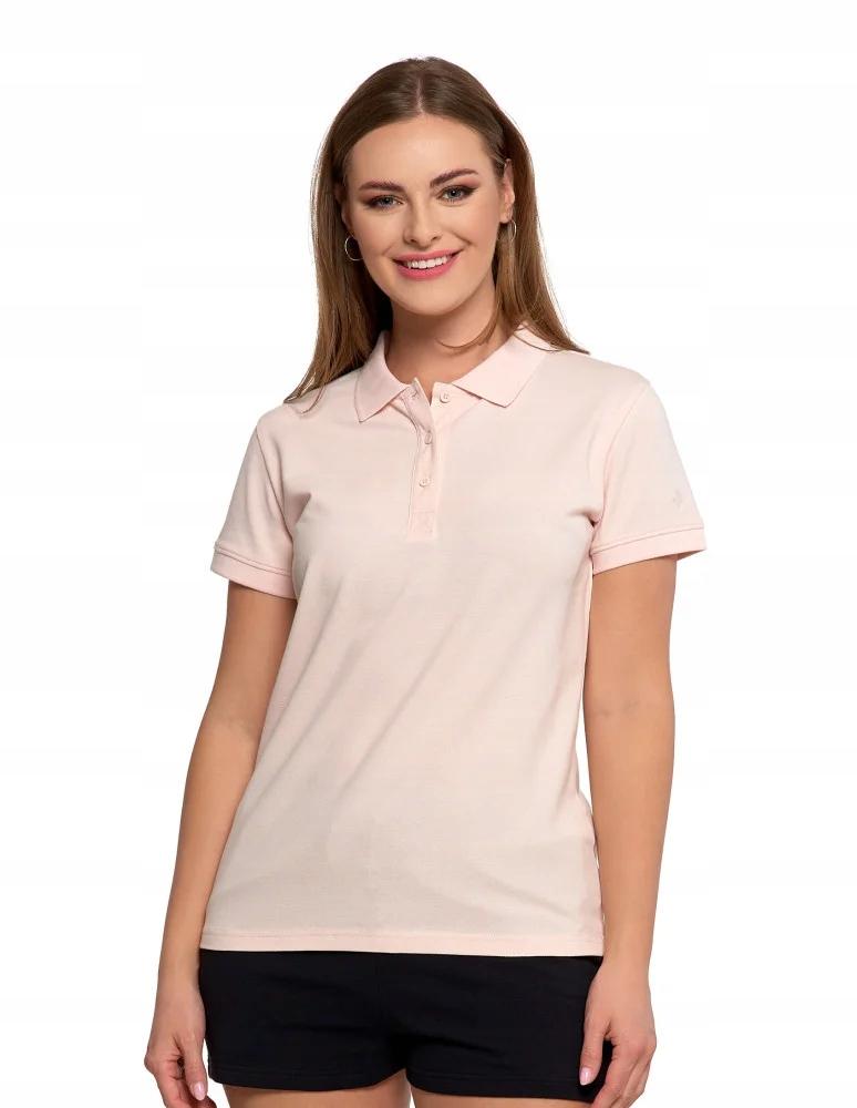 Women's Cotton Polo Shirt with Collar MORAJ M PINK
