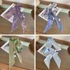 Large Size Long Silk Scarf Korean Hair Band Fashion Silk Scarves  For Women