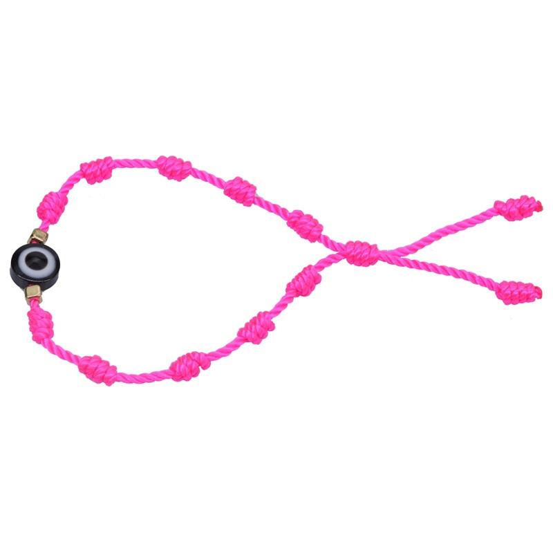 Новый плетеный браслет с Глазом Фатимы, счастливый красный и черный цвет нити, парная цепочка, ручная работа, молитвенные браслеты-манжеты, ювелирное украшение, подарок для