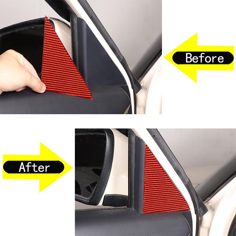 Для Kia Soul AM 2009-2013 мягкое углеродное волокно, внутренняя треугольная панель передней стойки автомобиля, накладка на рамку, наклейка на автомобиль