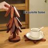 Tree Shape Heat Trivet Bamboo Placemats Foldable Kitchen Mat Non-Slip Tabletop Protector for Hot Pots Cups