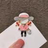 1Pcs Cartoon Characters Jewelry Clothing Accessories Cute Enamel Little Girl Brooches For Women Opal Carrying Bucket Girl Pin