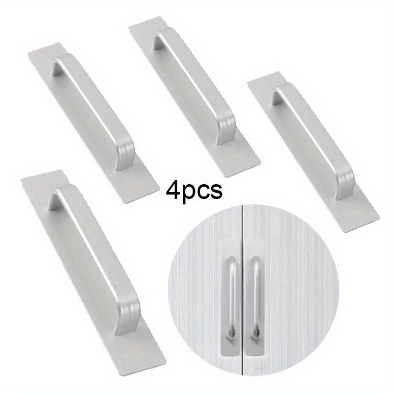 4pcs Wooden Door Window Handle Aluminum Alloy Balcony Glass Move Self-adhesive Surface Mounted Small Handle and Pull Knob Alloy Push