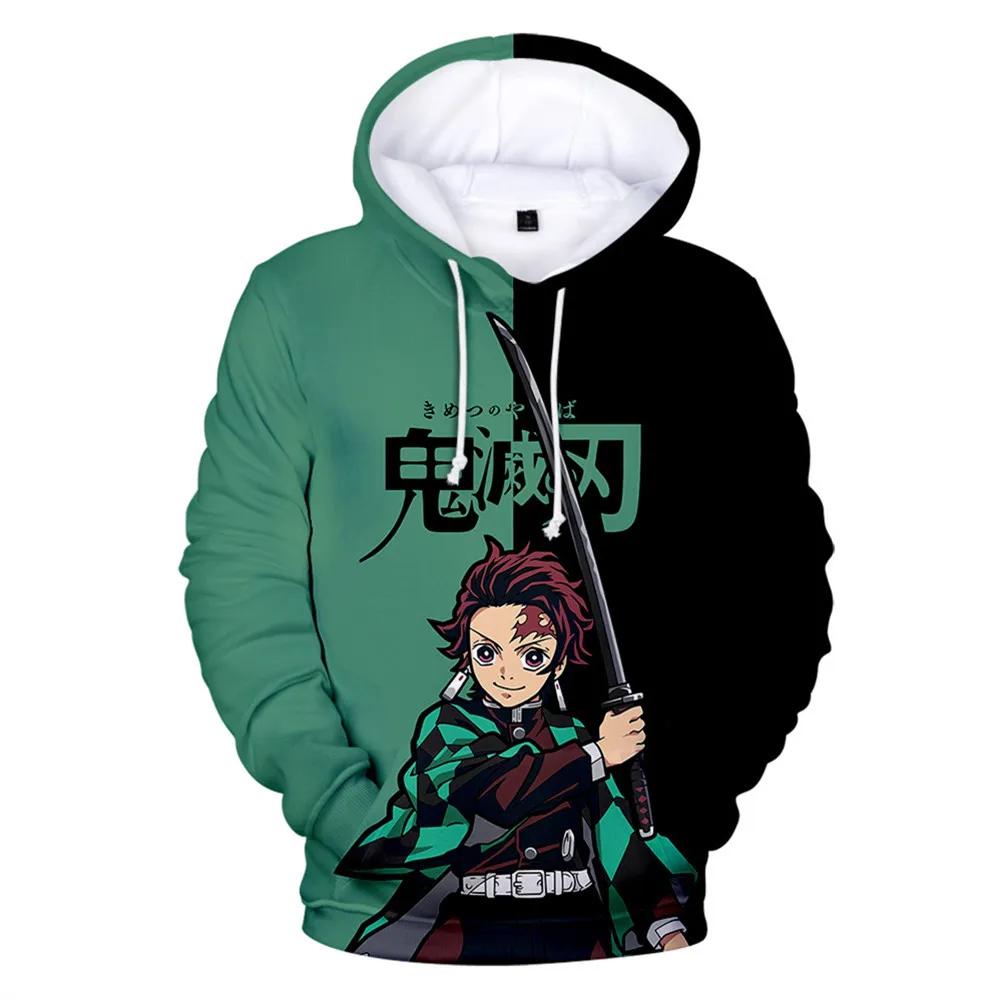 Hoodies for Kids Kawalii Cartoon Hoodie Demon Slayer Print Fashion Autumn Outdoor Clothes Children Girls Sweatshirts Tops