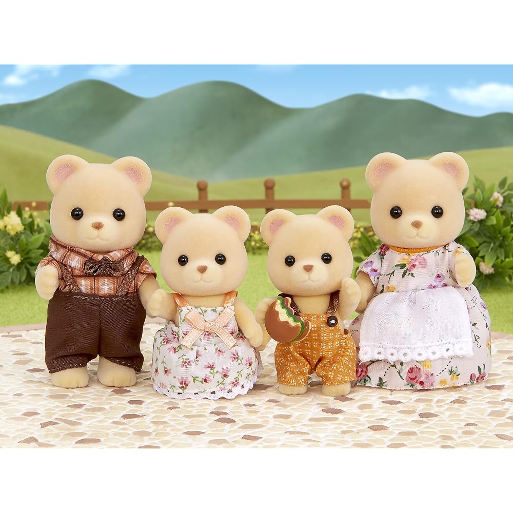 Sylvanian Families EPOCH Bear Family Doll Set 3 Years and Up Toy for Dollhouse