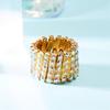Crystal Bracelets 2 In 1 Ring Bracelet Stretchable Bangle Flexible Finger Buckle  Girls