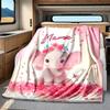 Elephant Customize Your Name Rv Blanket Soft Comfortable Lightweight Perfect For Travel Camping Picnics Sofas Rvs Bedding Living Room Ideal Gift For