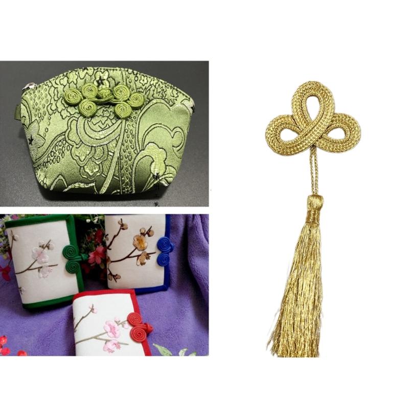 Золотая бахрома с длинными кистями, ручная работа, кисти-клеверы, декоративное украшение, модные аксессуары для дома, украшение для штор