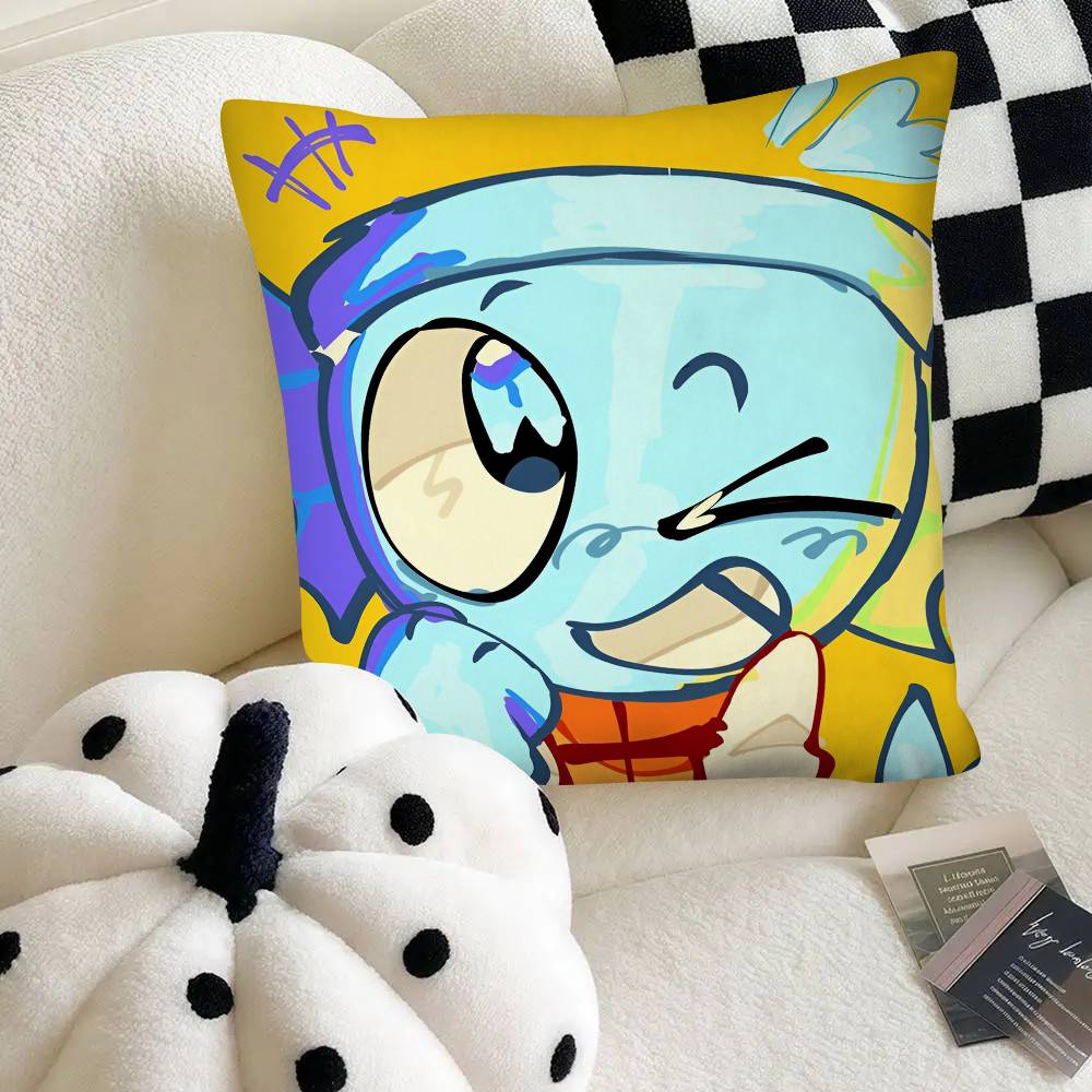Game Dandys World Finn Pillow Case Fashion Square Pillowcase Bedroom Sofa Room Ins Decoration Leisure