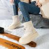 Augustine Уличные зимние ботинки женские 2025 Новые зимние спортивные ботинки на платформе Короткие ботинки Флисовые Утолщенные Белые хлопковые туфли