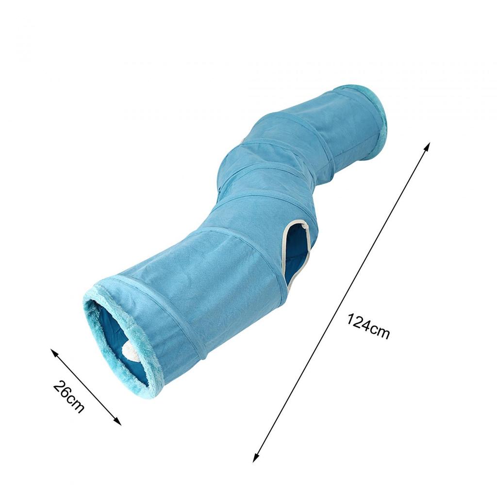 Складной туннель для кошек, игрушка для домашних животных, интерактивная игрушка, домик для кошек, замша с