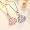 Ожерелье с короной для женщин, бьющееся сердце, кулон, простой стиль, универсальная цепочка на ключицу