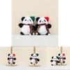 Charming Christmas Panda Pendant Keychain Soft Plush Animal For Kids And Adults