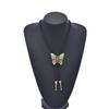 Vintage American Bolo Butterfly Pendant Long Necklace Men Accessories