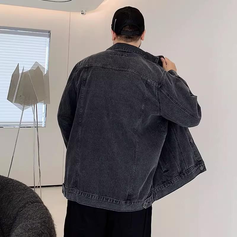 Handsome Plus Size Men's Soft High-quality Fabric Windproof Warm Jacket Fashionable Versatile Casual Sports Lightweight Jacket Denim Jacket