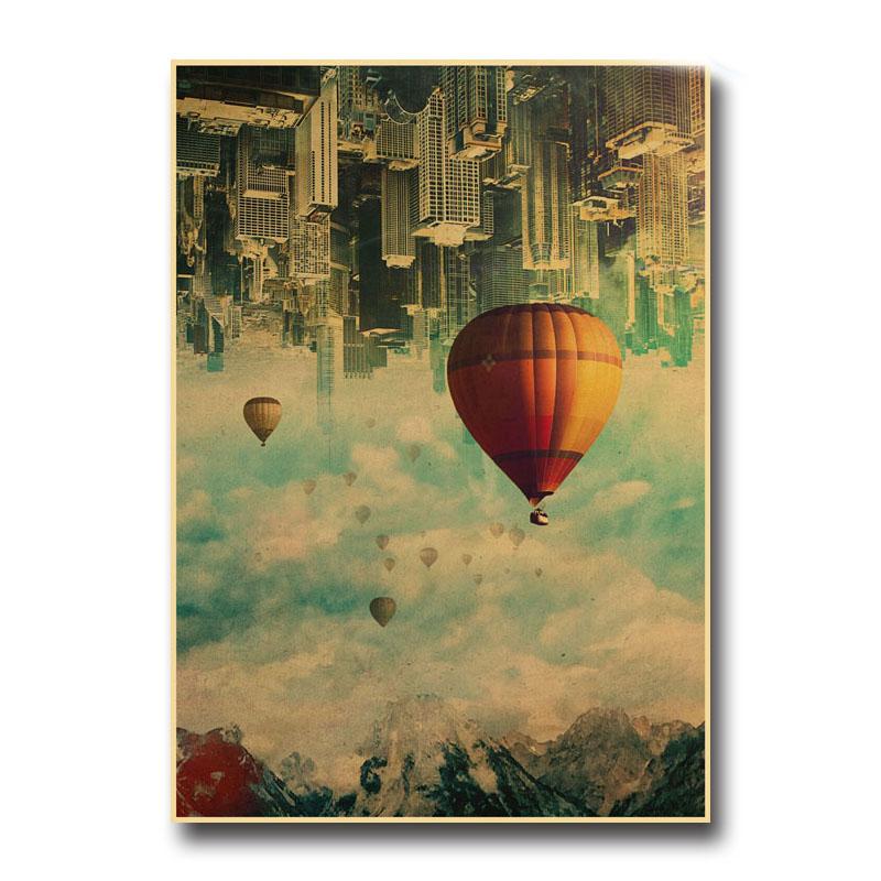 Vintage Astronaut Space Dreaming Poster Fantasy Flower NIght Wall Art Home Decoration Kawaii Room Decor Quality Canvas Posters