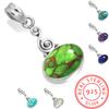 925 Sterling Silver Pendant Women Gemstone Handmade Jewelry Birthday Gift Blue Green Purple Copper Turquoise Pearl Lapis Mother Of Pearl Statement
