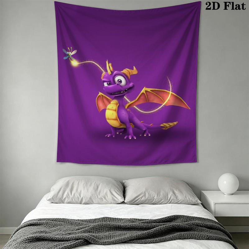 Spyro the Dragon Wall Tapestry Aesthetic Wall Hanging Printed Fabric Blanket Decorative Tapestries for Bedroom Living Room Home Decor