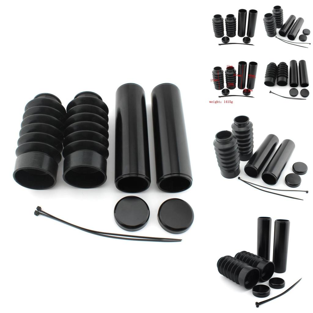 Стильный черный комплект из шести частей: чехлы на передние амортизаторы для Harley Night Rod J5