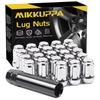 MIKKUPPA 23PCS 1/2-20 Steel Spline Wheel Lug Nuts Closed End with Socket Tool – Black/Chrome Wheel Nuts Kit for Car Truck SUV