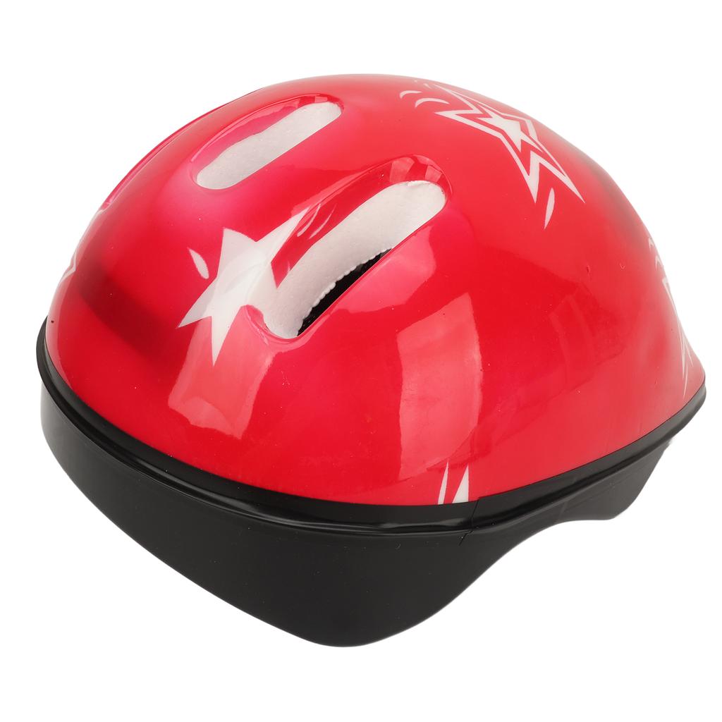 Skateboard Cycling Helmet for Kids Lightweight Adjustable Ventilation Bicycle Helmet for Children Red
