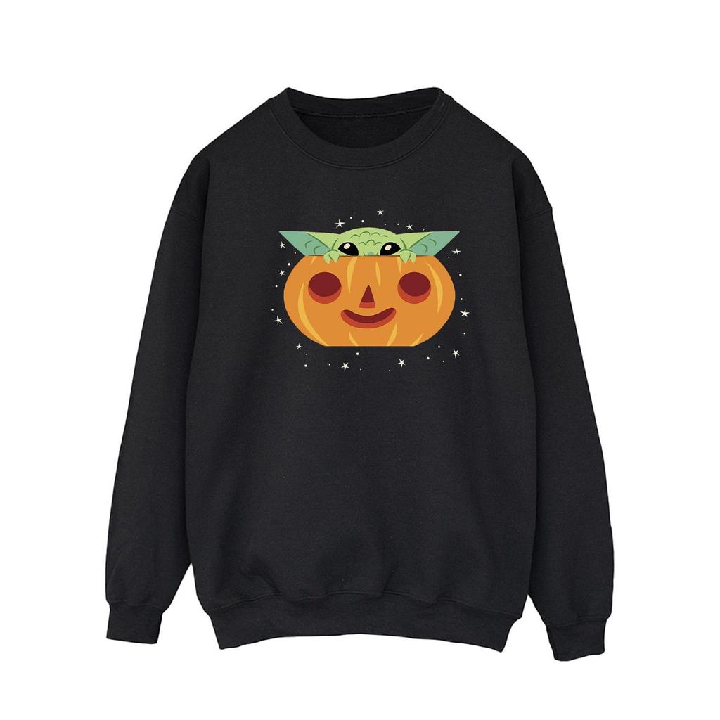 STAR WARS Mens The Mandalorian Grogu Pumpkin Sweatshirt