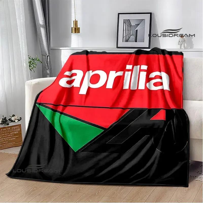 Пледы с принтом логотипа мотоцикла Aprilia Модные теплые пледы Мягкие и удобные пледы Домашние и дорожные пледы Подарок на день рождения