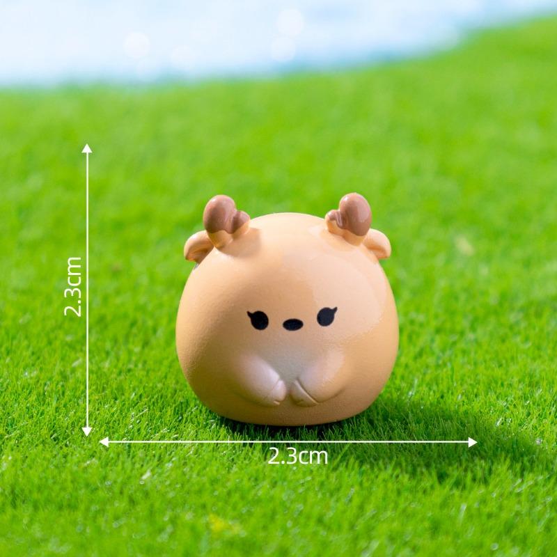 Милые и Пухлые Панда Капибара Маленькие Фигурки Животных Милые Украшения из Частиц Подвесные Аксессуары и Маленькие Орнаменты