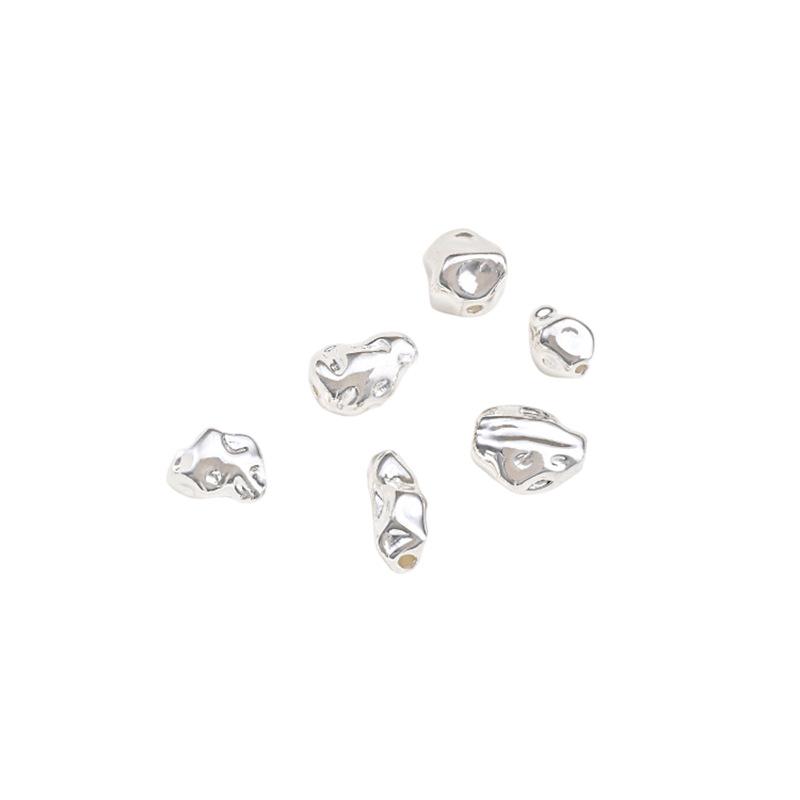 Сохраняющие цвет медные с серебряным покрытием 925 пробы неровные разделительные бусины для жемчужных украшений в стиле барокко своими руками