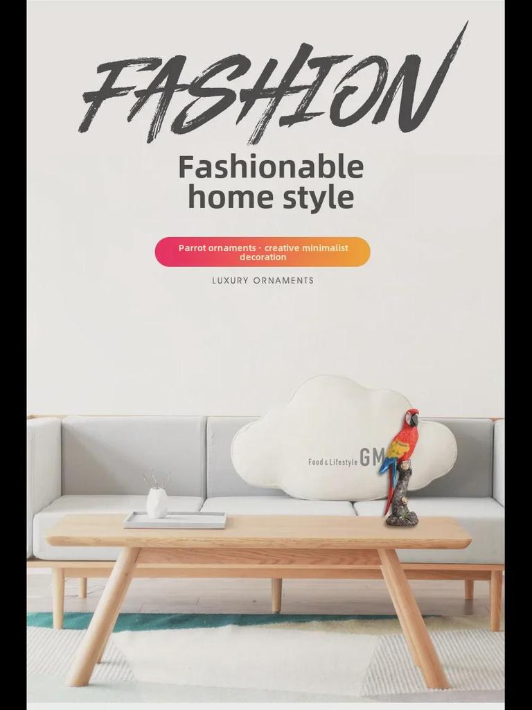 Nordic Parrot Ornaments: Decorative Bird Models for Living Room, Wine Cabinet, or Garden