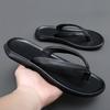 FashionFashion Flip Flop Genuine Leather Men Slippers Summer New Brand  Man Designer Beach Flip-flops Light Comfortable Men's Shoes