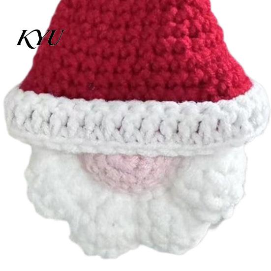Faceless Gnome Decorations Hand Crochet Christmas Ornaments, Knitted Hanging Decorations, Small Tree Charms Yarn Elf Pendants for Home Door Car Decor
