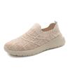 2025 New Single Shoes Women's Mesh Breathable Casual Shoes Flying Woven Women's Flat Shoes Lazy Shoes Large Size