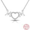 S925 Sterling Silver Wind, Mother Heart Necklace, Mother'S Day Gift, Temperament Women'S Collarbone Necklace