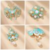Китайский стиль этнический ажурный капающий масляный жемчуг бабочка благоприятное облако кулон брошь ципао аксессуары женская булавка