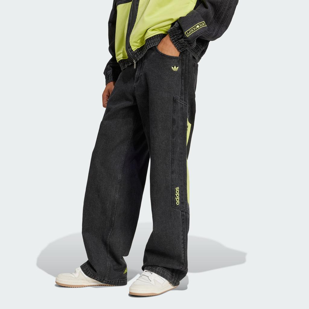 adidas Оригинальные Adilenium Ss24 Логотип Боковой карман Повседневные на молнии Спортивные длинные брюки Женские низы Черный JN0825