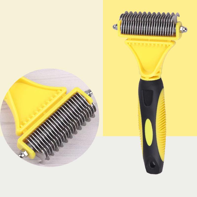 Pet Knot Comb Stainless Steel Knot Rake Dog Grooming Brush Hair Removal Cat Comb For Dog Cat Remove Knots Tangles Pet Hair Comb Undercoat