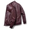 Осенняя теплая мужская кожаная куртка размера плюс 8xl мужская куртка с воротником-стойкой кожаные байкерские куртки на молнии зимнее пальто 