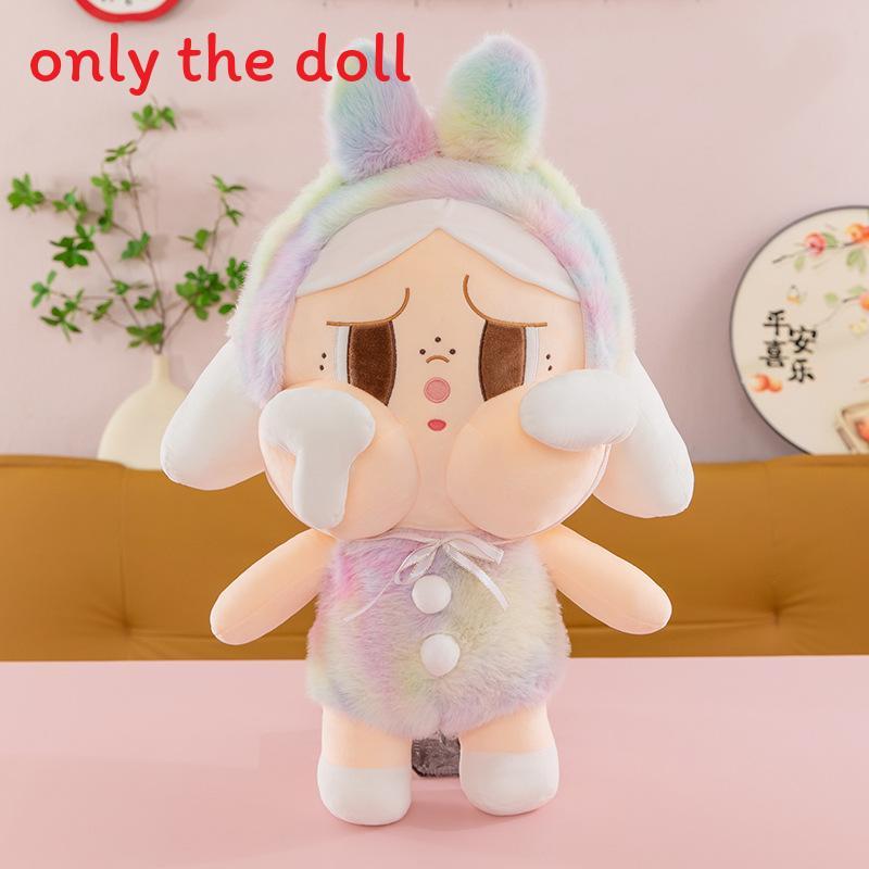 Cute Tie Dye Crybaby Stuffed Toy With Pp Cotton Filling For Kids And Holiday Gifts