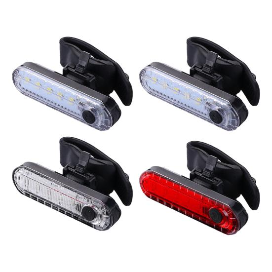 USB Rechargeable Bicycle Tail Light Energy-Saving LED Lamp Waterproof Bike Rear Safety Flashlight for Night Riding Outdoor Cycling