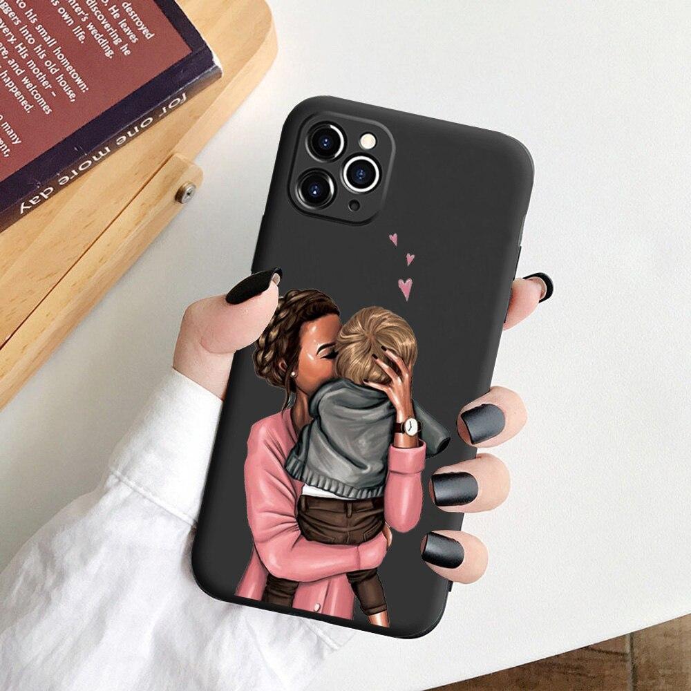 Модный семейный чехол для телефона ярких цветов для iPhone 11 SE 2020, чехол «Супер мама для маленьких девочек» для iPhone 13 12 Pro Max X XS Max XR 6 7 8 Plus