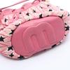 Used Miu Miu MATELASSE Bucket Bag with Star Pattern Shoulder Bag 5BE014 canvas leather Pink Black White Used Women