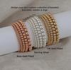 Fine 14k Gold Filled Jewelry Beaded Bracelet Sterling Silver 925  Bracelets for Jewelry Making Rose Gold Filled Bangles