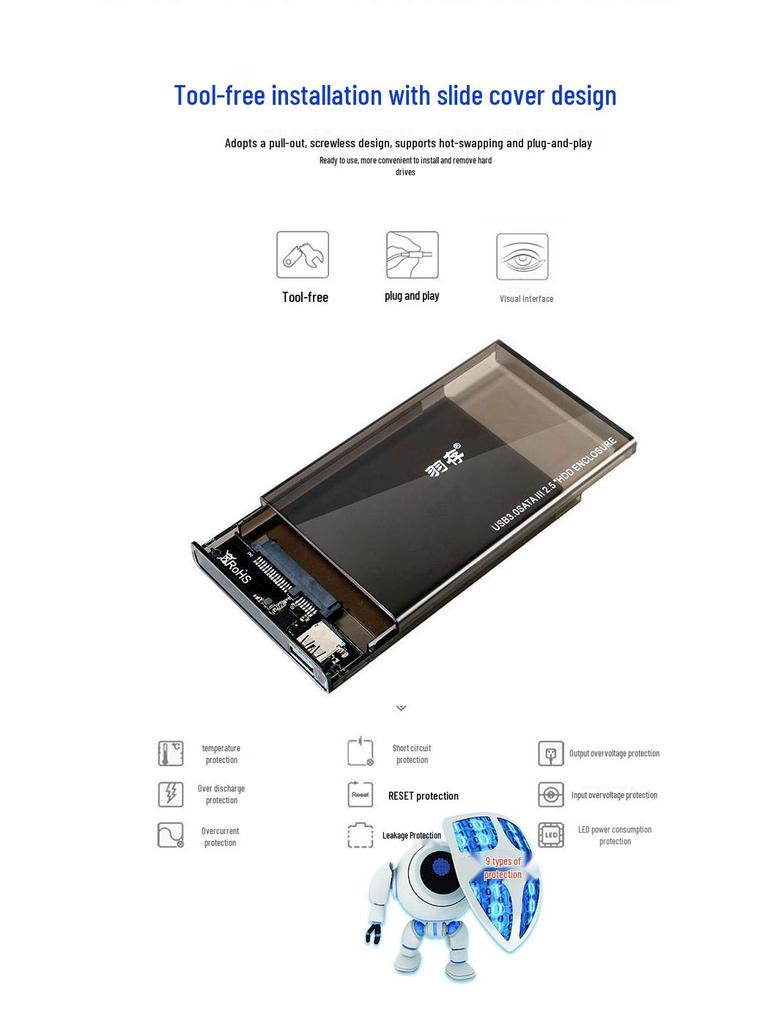 Внешний корпус USB 3.0 для 2,5-дюймового SATA SSD/HDD