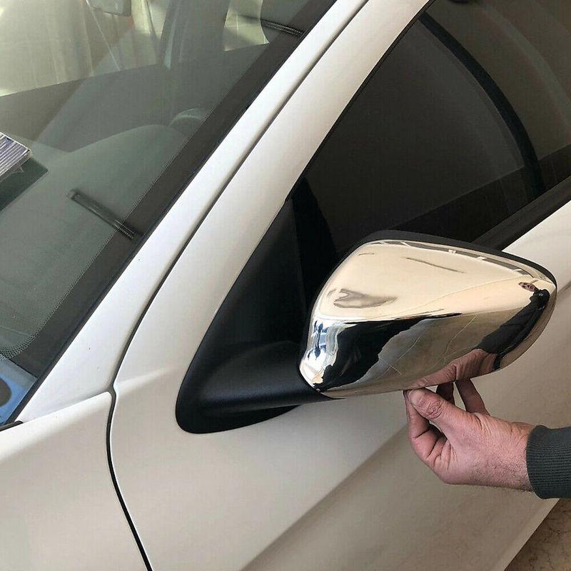 Для Peugeot 301 2012-2018 Автомобильная наклейка Крышка зеркала заднего вида Бокового зеркала Колпачок крыла Накладка на корпус наружной двери Задний вид Серебристый Хромированный Корпус