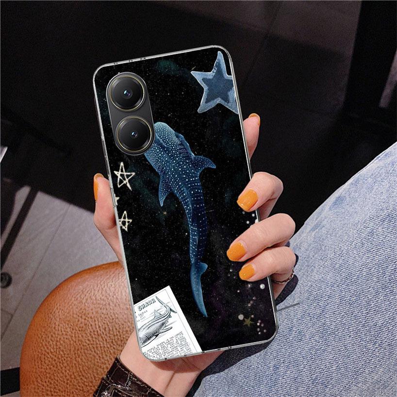 Чехол для телефона Xiaomi Poco X5 X6 X7 Pro X4 Gt F7 Ultra M8 M7 Redmi 15C 15 13C 13 12C 12 с изображением китовой акулы Ocean Whale Shark Уникальная обложка Coque Poc