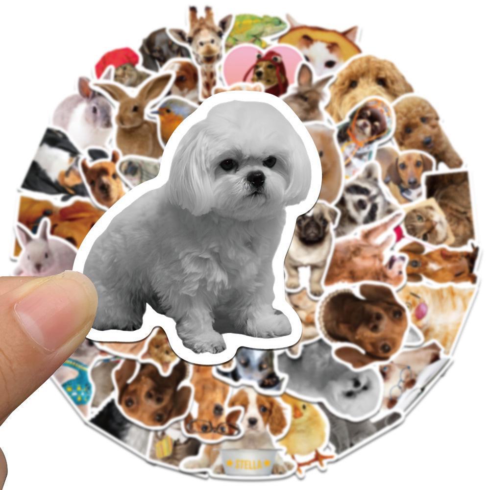 52 милых граффити-наклейки с кошками и собаками для багажа, ноутбука, телефона и бутылки с водой